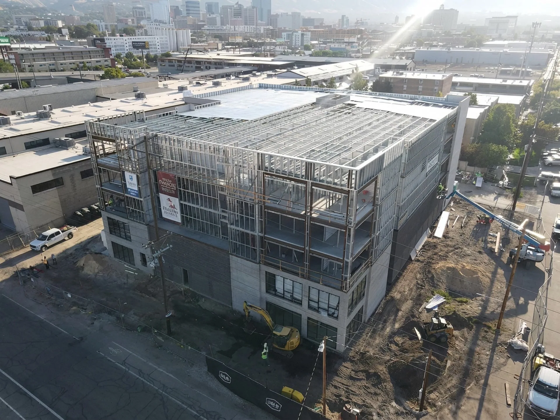 Structural steel erection at 700 Block Storage