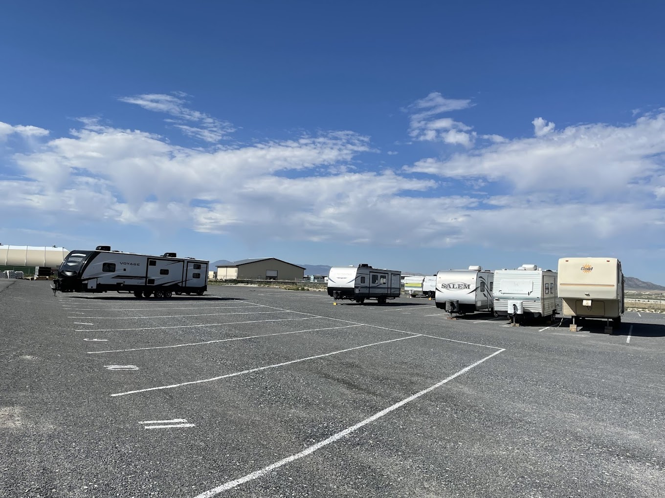 Outdoor RV storage at Available Storage