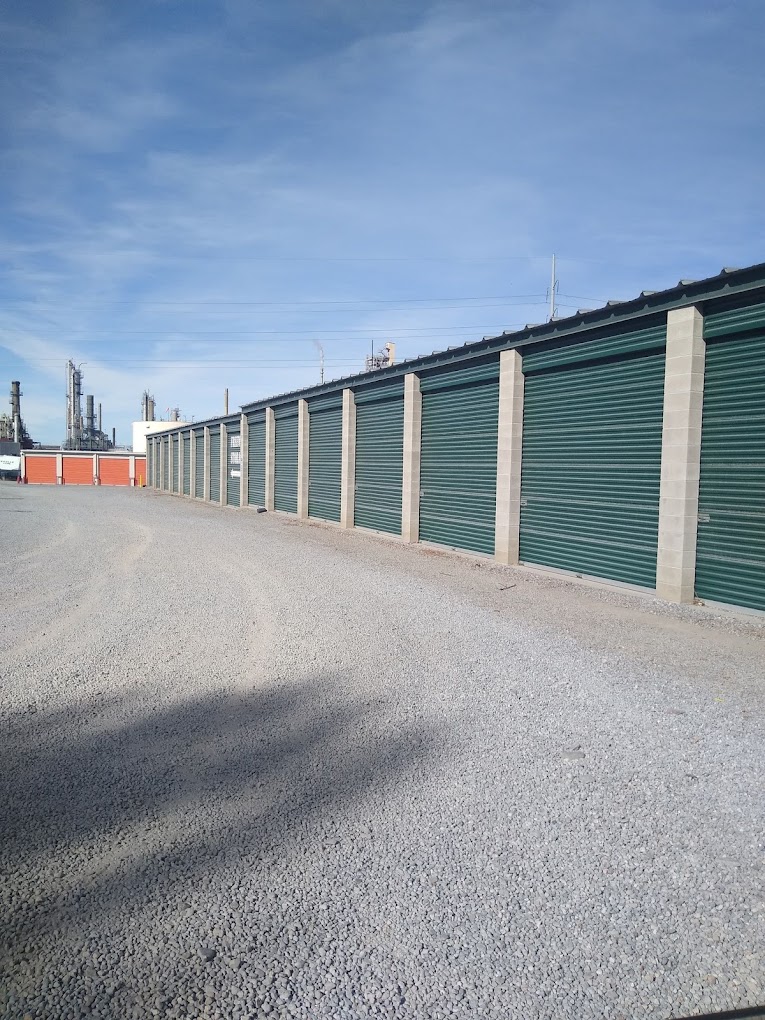 Completed storage unit rows at Freeway Storage