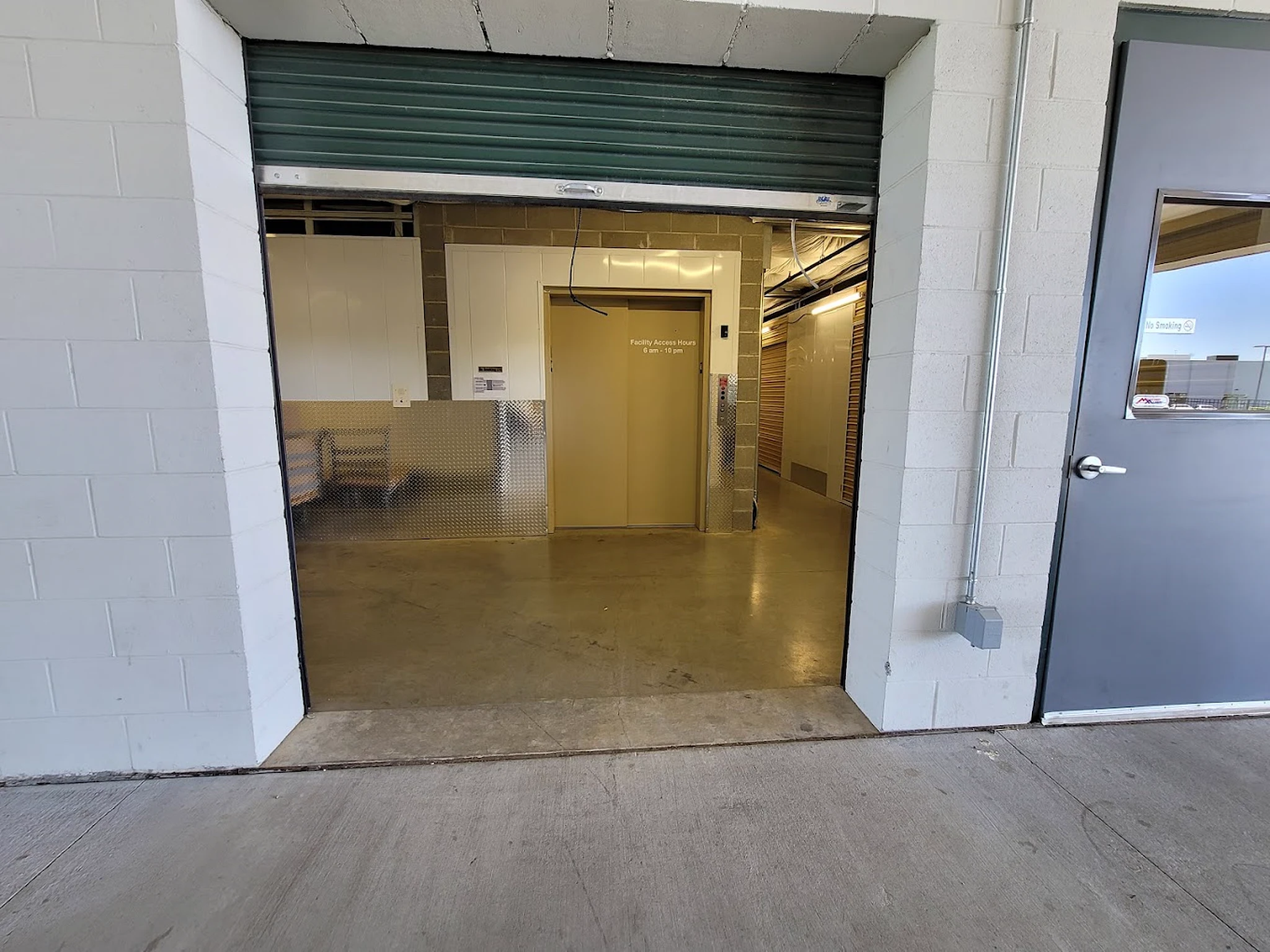 Elevator and interior unit access at Lock It Up Self Storage