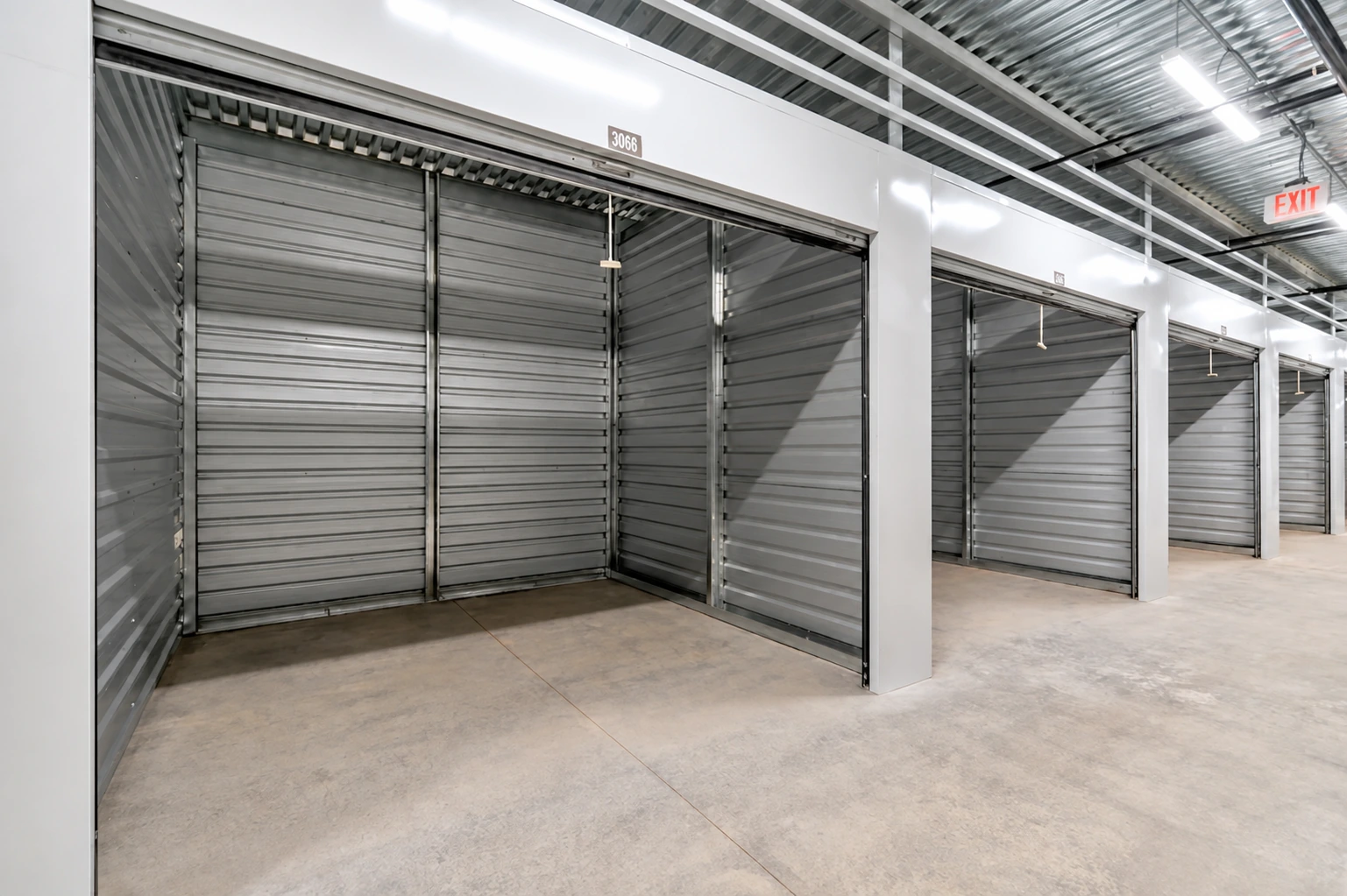 Open interior storage units at Timp Highway Self Storage